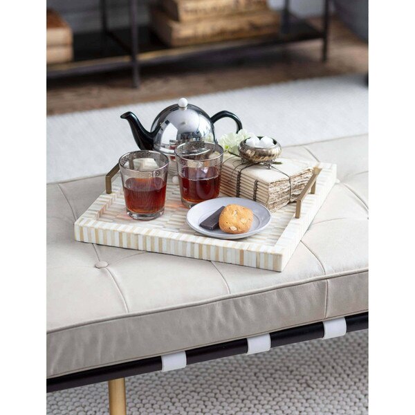 Nevis Multi-Tone Bone & Brass Tray